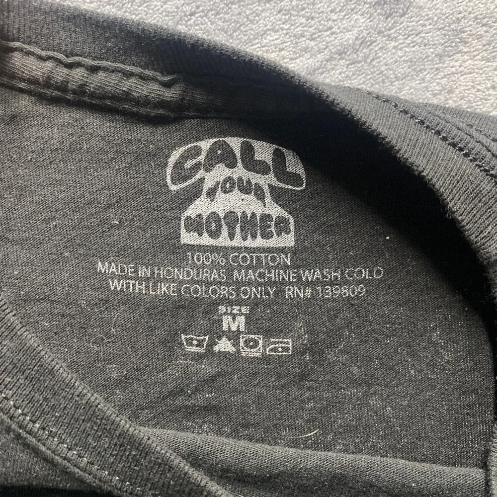 Call Your Mother Georgia Peaches T-Shirt Mens Medium Graphic Black Cotton Tee